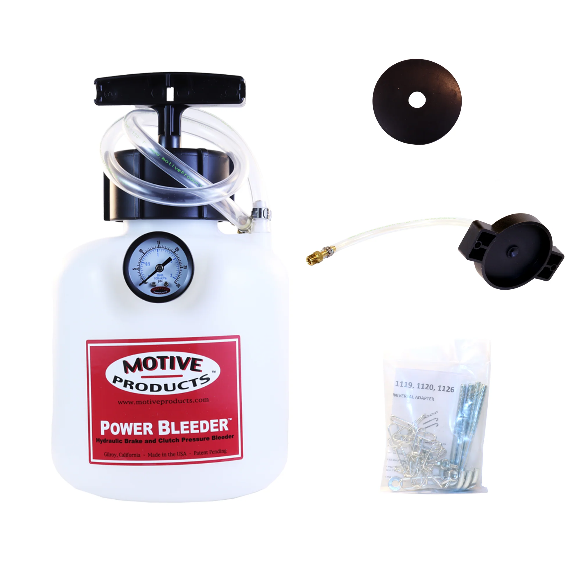 0101 Round Universal Power Bleeder Kit – 2 Qt One-Person Bleeder