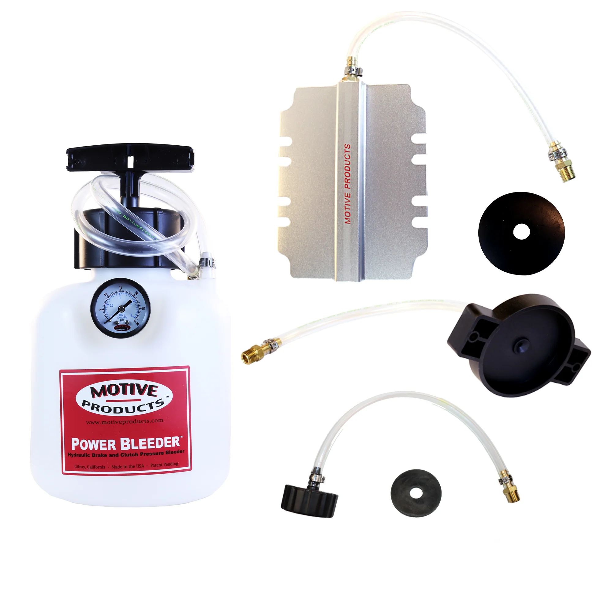 0250 Universal Brake Bleeder Kit – 2 Qt with Multiple Adapters