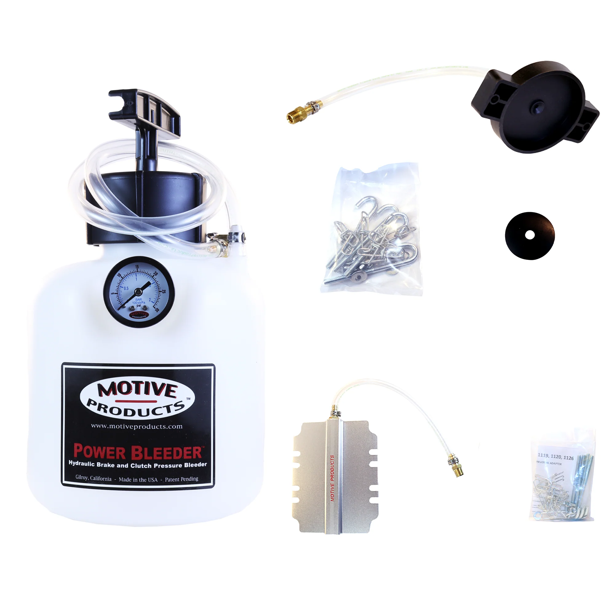 0252 Early American Rectangular Power Bleeder Kit – 2 Qt, 2 Adapters